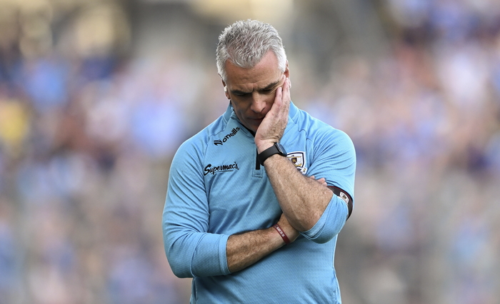 P&aacute;draic Joyce during the All-Ireland quarter-final between Dublin and Galway at Croke Park. (Photo by Sam Barnes/Sportsfile)