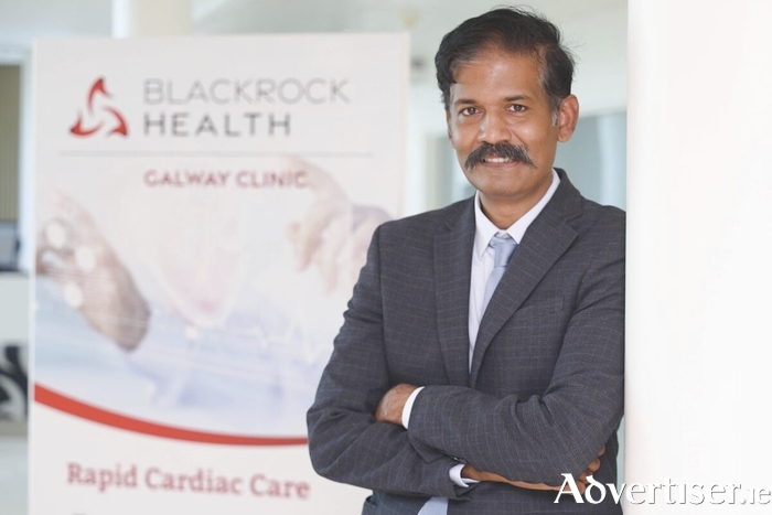 Dr. Sathish Parasuraman, a consultant cardiologist at the Blackrock Health Galway Clinic. Photo: Mike Shaughnessy.