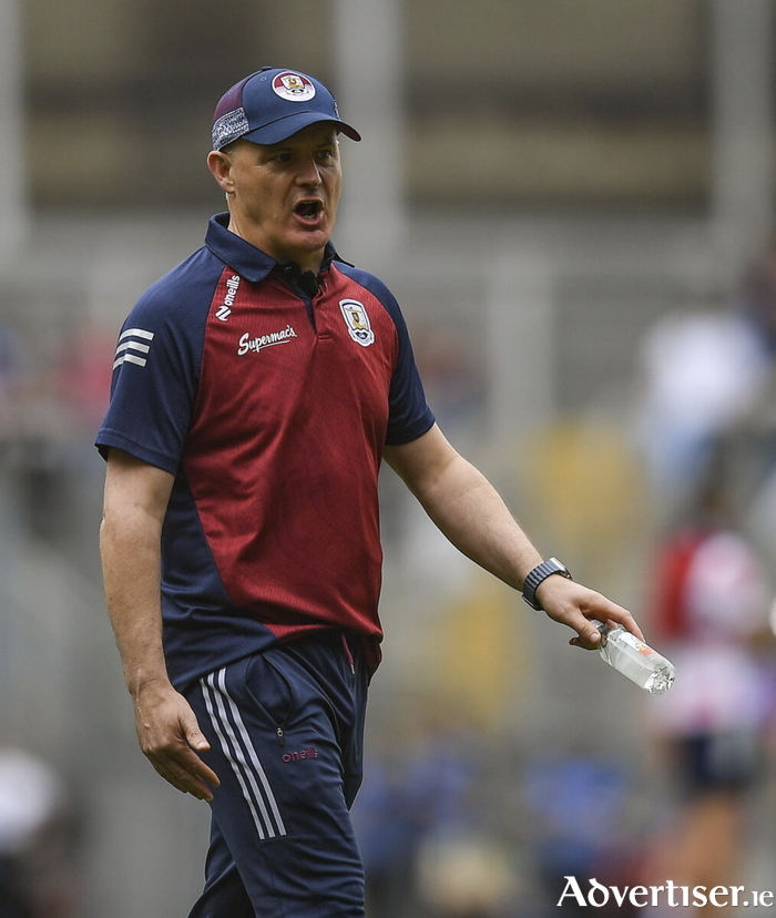 Galway manager Miche&aacute;l Donoghue before the GAA Hurling All-Ireland Senior Championship semi-final match between Cork and Galway at Croke Park in Dublin. Photo by John Sheridan/Sportsfile