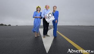 Olivia Lynch Ward, Commercial and Marketing Manager, Galway Races; Donal Healy, Head of Marketing, Communications and Aviation Business Development, Ireland West Airport; and Hayley Coleman at the launch of the Galway Races Mad Hatters Family Fun Day, sponsored by Ireland West Airport, which takes place on Sunday, 2 August.Pic: Michael McLaughlin