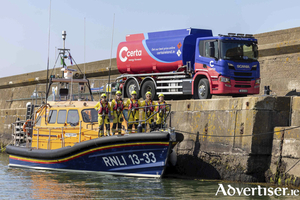 Certa will play a key role in helping the RNLI to transition to renewable fuel and to save lives at sea after being appointed as the charity's Official Fuel supplier for the next three years. Certa has also designated the RNLI as its Official Charity Partner for the coming year. Pictured (l-r) at the announcement at the RNLI station in Wicklow were: Deirdre Rizo, Volunteer Crew; John Stapleton, Afloat Mechanic;  Alan Goucher, Coxswain; Liz Thomas, Navigator; and Kelly Byrne, Volunteer Crew. Photo Credit: Sean Brosnan Photography.