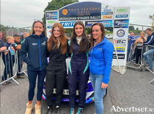 Sinead Canny of the Motorsport Ireland Women&rsquo;s Commission, co-driver Ciara Duggan, Galway Motor Club member Gemma Hallinan and Triton Showers Motorsport Ireland National Rally Championship manager Laura McMenamin. 