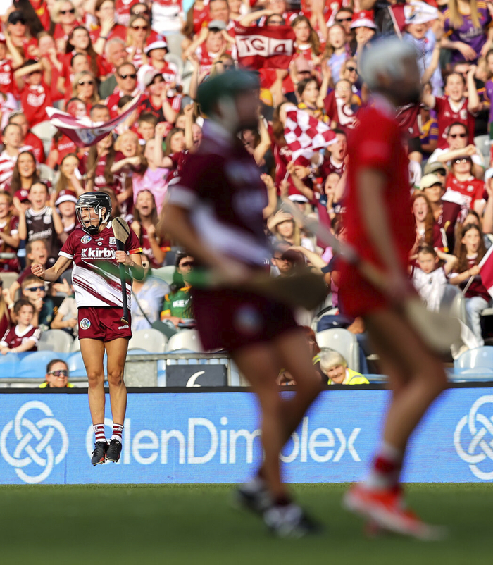 2025 Glen Dimplex All-Ireland Senior Camogie Championship Final, Croke Park, Dublin 10/8/2025
Cork vs Galway
Galway&rsquo;s Carrie Dolan celebrates her winning point
Mandatory Credit &copy;INPHO/Tom O&rsquo;Hanlon
