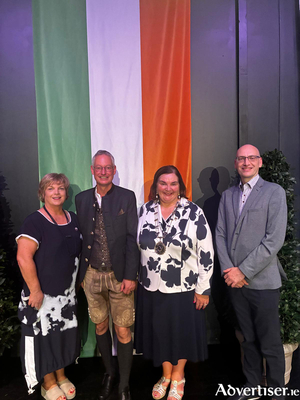 Geraldine Byrne, Galway County Council; Lord Mayor of Straubing Markus Pannermayr; Cathaoirleach of the Municipal District of Tuam Cllr Mary Hoade; and Galway County Council Director of Services Michael Owens pictured in Straubing, Germany.