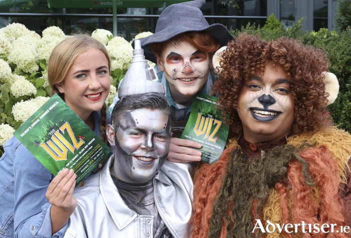 Panto stars Taillte O&rsquo;Callaghan (Dorothy),  Callum O&rsquo;Donnell (Tinman), Tadhg Melia (Scarecrow) and Kay Thorn (Cowardly Lion) at the Connacht Hotel on Tuesday for the launch of Twin Productions&rsquo; summer show 'The Wiz', a funky, modern retelling of The Wonderful Wizard of Oz, running 18&ndash;23 August, at the Black Box Theatre. Photo: Mike Shaughnessy