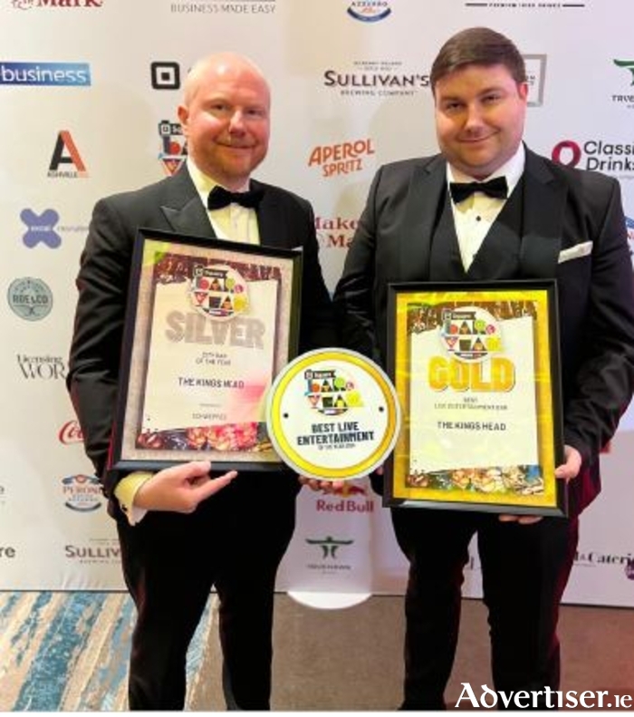 Conor and Emmet Linnane of The King's Head with their award wins.