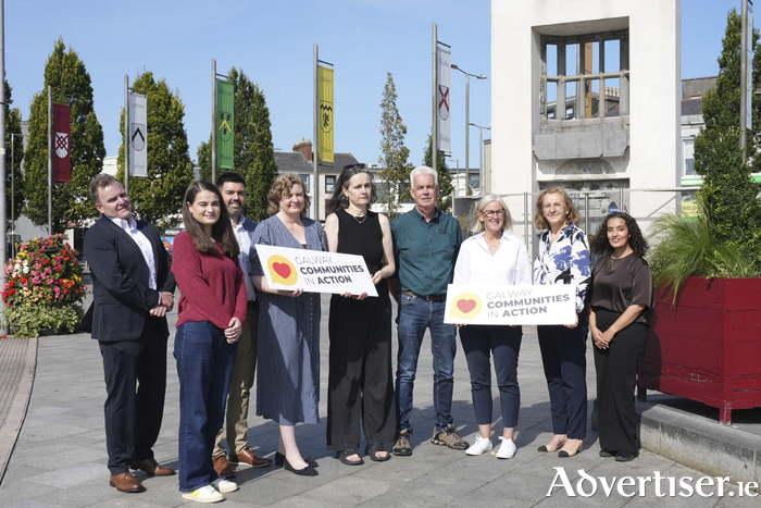Gordon Skelly, GCIL, Lauren Coffey, Croi, Mark Dwyer, Hand in Hand,Irene Murphy, Youth work Ireland Galway,Aoibheann Aoibheann McCann, Galway City Community Network, Fintan Maher, Galway Simon, Sharon Fitzpatrick, Cope Galway, Mary Nash, Galway Hospice and Faozia Moqbel, Galway City Partnership.