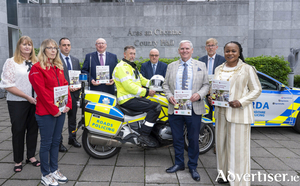 Representatives from Galway City and County Councils, the Road Safety Authority and An Garda S&iacute;och&aacute;na pictured at &Aacute;ras an Chontae for the launch of the Galway City and County Road Safety Strategy 2026&ndash;2030. The new road safety drive aims to reduce deaths and serious injuries in Galway by half by the end of the decade. Photo credit: Murtography.
