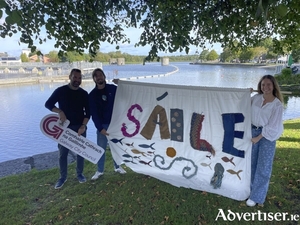 From left: Fergal Cushen, Festival Officer at the Galway City Council, S&aacute;ile organisers Michael Sliwinski and Luana Jungmann