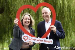 Heart patient Mark Sherry, pictured with Janis Morrissey, Deputy CEO and Director of Services at the Irish Heart Foundation, says he knows he could have reduced the risk of his cardiac issues. He is backing the charity's &lsquo;Love Your Heart&rsquo; campaign, focusing on eight lifestyle measures which can dramatically lower the risk of heart disease and stroke.