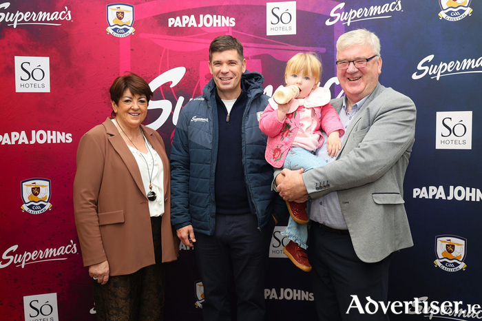 &Eacute;amonn Fitzmaurice with Una and Pat McDonagh of Supermac's. Also in photo is Zola Walsh, Granddaughter of Pat and Una.