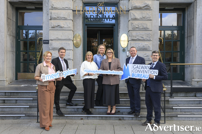 (L-R): Lorette Rafferty, Galway County Council; Brian Bourke, Sales & Marketing Manager, The Hardiman; Trish Kelly, F&aacute;ilte Ireland; Sally-Ann O'Brien, Galway City Tourism Officer; Niamh Stack, Manager, Galway Convention Bureau; Stefan Lundstr&ouml;m, Chairperson, Galway Convention Bureau; and Patrick Walsh, General Manager, The Hardiman. Photo by Martina Regan
