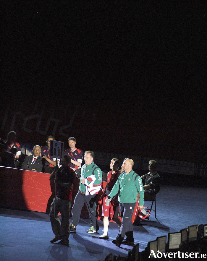 Katie Taylor entering the 2012 Olympics in London