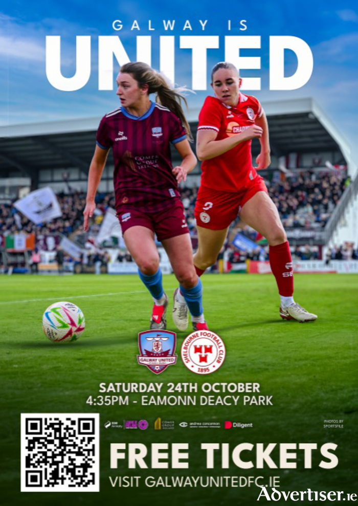 Scan the QR code for FREE tickets to 
United's European decider at Eamonn Deacy Park this Saturday at 4.35pm.