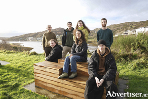 Head of ATU Connemara Campus Paul Leamy pictured with design students Ciar&aacute;n Gell, Matthew Foyle, Isabel Robinson, Mellisa Shiel, Eoin Dalton and Pierce Summerville. Credit Boyd Challenger.
