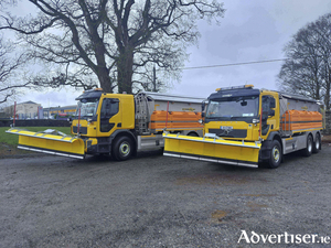 Two new road gritters. 
Photo: Galway County Council.