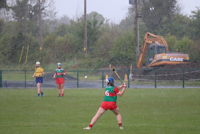 Driving on: Ava Lambert drives the ball down the field for Mayo against Roscommon. Photo: Mayo Camogie/Facebook.