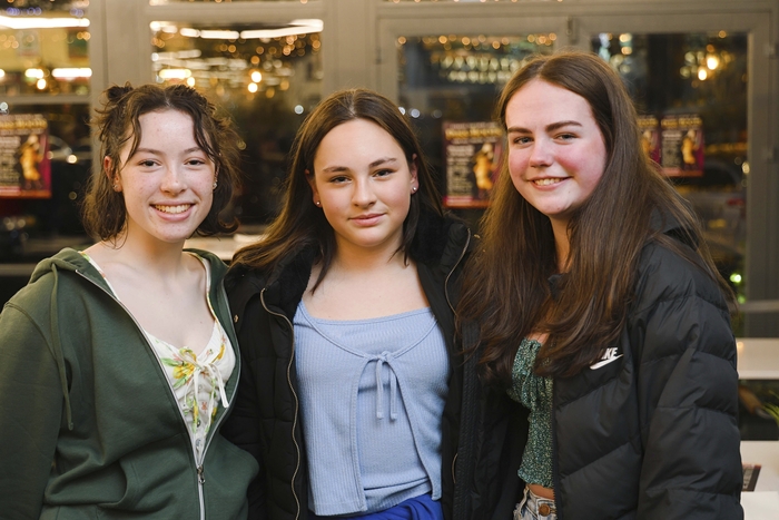 Siobhan Shanahan, Layla Khumayes and Katie Fitzpatrick members of the panto chorus at launch of the Renmore Pantomime&rsquo;s production of Puss in Boots in the Connacht hotel on Thursday night. The annual panto will run in the Town Hall Theatre from December 29th until January 14th. Photo: Mike Shaughnessy