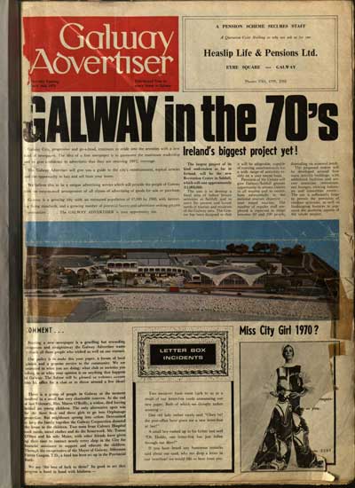 Galway Advertise front page 17th April 1970
